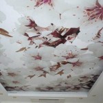Натяжной потолок с фотопечатью - орхидея